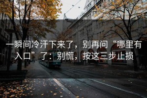 一瞬间冷汗下来了，别再问“哪里有入口”了：别慌，按这三步止损